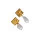 Electroplated Titanium Steel Retro Square Embossed Baroque Pearl Earrings_ipsvogv.com