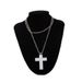 Heat Transfer Printing Cross Necklace, Men's Trendy Personality Hip-hop Couple Long Pendant Accessory_ipsvogv.com