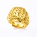 Vietnam Sand Golden Hair Environmental Protection Copper True Men's Ring Gold Plated Jewelry_ipsvogv.com