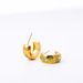 Painted Roses Flowers C Shaped Earrings Light Luxury Earrings_ipsvogv.com