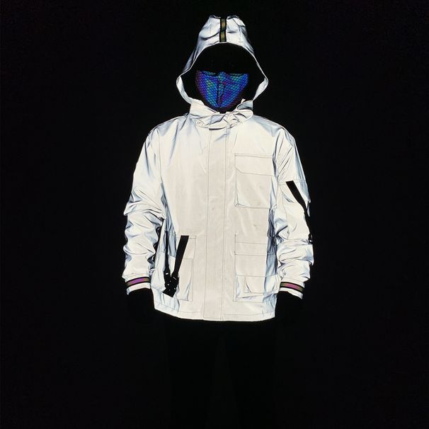 Men's Clothing 2024 three dimensional multi pocket functional style colorful reflective jacket men's workwear casual jacket hooded jacket_ipsvogv.com