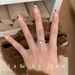 Brushed Nebula Durable Bamboo Taosi Super Diamond Zircon Light Luxury Premium Adjustable Opening Ring_ipsvogv.com