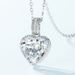 new Love High Carbon Diamond Pendant Female S925 Silver Claw Inlaid Flashing Colored Gem Clavicle Chain Light Luxury Fashion_ipsvogv.com