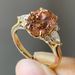 Sanjie's New Copper Inlaid Exudes A Champagne Water Drop High Carbon Diamond Zircon Women's Ring Temperament_ipsvogv.com