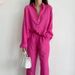 Temperament Lapel Long-sleeved Shirt Lace-up Pants Fashion Casual Suit_ipsvogv.com