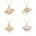 Ins Style Planet Necklace Copper Micro Inlaid Colored Zircon Personalized Planet Pendant Gold Plated Necklace For Women_ipsvogv.com