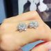 Cao Shi Star's Same Japanese And Korean Style Christmas Snowflake Zircon Female Sweet Student Earrings_ipsvogv.com