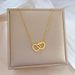 Body 【 Full Titanium Steel 】 Heart To Heart Imprint, Personality Minimalist, Genuine Gold Necklace In The Furnace, 【 】 Imprint, Minimalist, Furnace,_ipsvogv.com