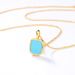 Simple Natural Amazonite Moonstone Rhodonite Pendant S925 Silver Plated Gold Necklace_ipsvogv.com
