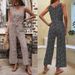 Printed fashion pants with straight tube leopard print jumpsuit_ipsvogv.com