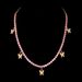 Fashion Simple Copper Hip Hop Pink Zircon Trendy Bow Necklace Tennis_ipsvogv.com