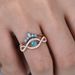 Sanjie Fashion Inlaid Turquoise Ins Wind Internet Red Minimally Rose Gold Couple Ring Female_ipsvogv.com