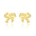 Hot Sale In Real Gold Brass Electroplating Creative Fashion Versatile Flowing Three Dimensional Bow Earrings_ipsvogv.com