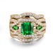Fashion platinum plated three layer ring set Zircon micro inlaid ring female_ipsvogv.com