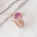 Sanjie's New Product Temperament Simulation Powder, Tourmaline Zircon Full Diamond Colorful Treasure Ring, Women's Rose_ipsvogv.com