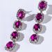 New Square Green Diamond Earrings, Retro High-end Diamond-set Earrings, Stud Earrings Accessories Earring06_ipsvogv.com