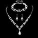 Bridal Jewelry Set - Diamond Pendant Necklace & Earrings (Fashion Love Design, New Style)_ipsvogv.com