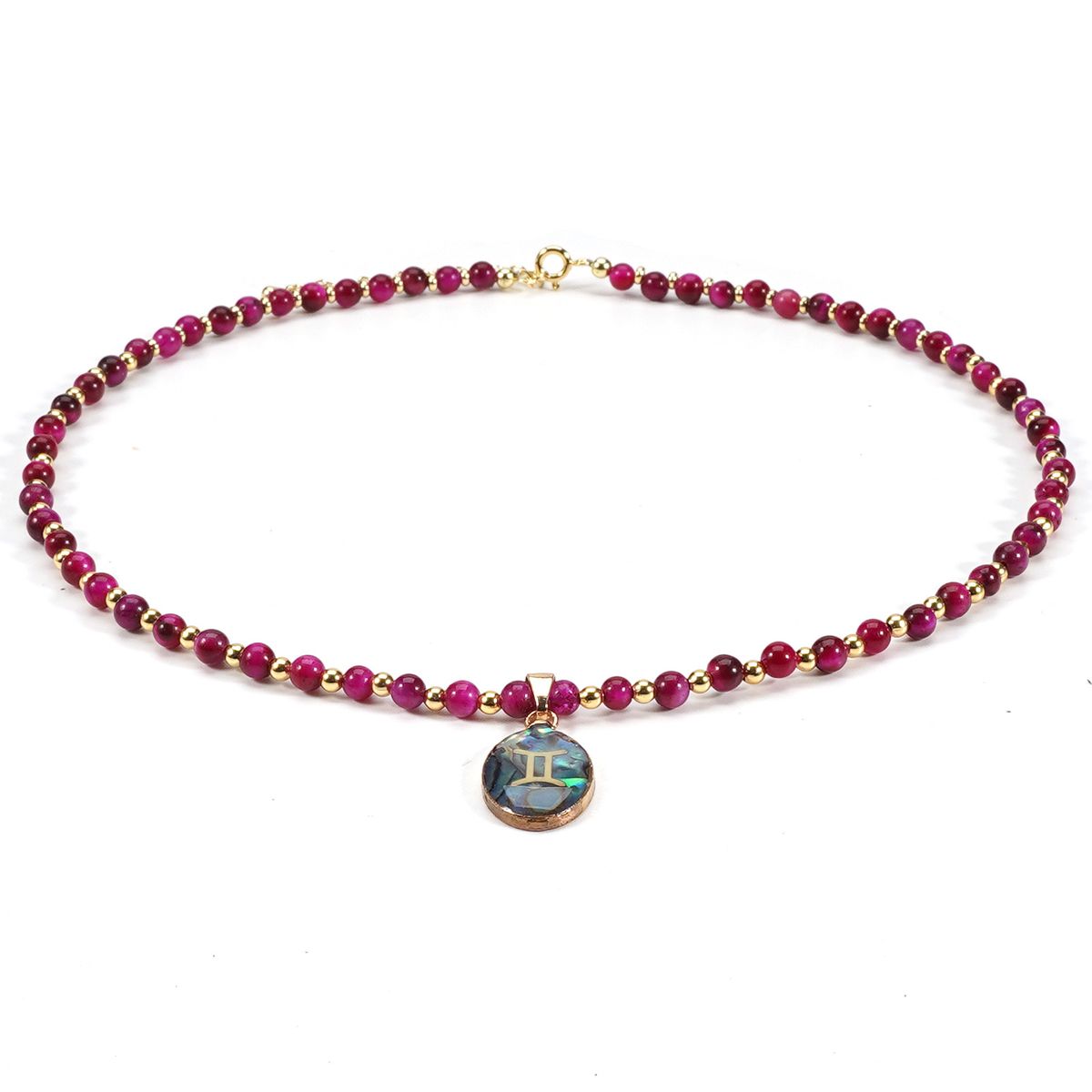 Constellation Shell 4 Cm Tiger Eye Stone Natural Stone Necklace Clavicle Chain Simple Niche_ipsvogv.com
