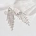 Women’s Jewelry Set Fashion Catwalk Style Exaggerated Gem Rhinestone Water Drop Tassel Earrings Ear Studs Suitable For Ladies To Wear At Party Dinners_ipsvogv.com