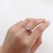 Unisex fashion women's engagement ring zircon plated rose gold_ipsvogv.com