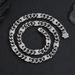 Hip Hop Hip Hop Street Rap Cuban Chain Pig Nose Micro Inlaid Zircon Texture Light Luxury Bracelet Necklace Set_ipsvogv.com