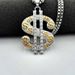Hip Hop Jewelry Dollar Gold Plated Titanium Steel/Stainless Steel Pendant_ipsvogv.com