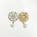 Brooch Diamond Pearl Flower alloy jewelry coat sweater cardigan pin fashion flower accessories anti-exposure buckle_ipsvogv.com