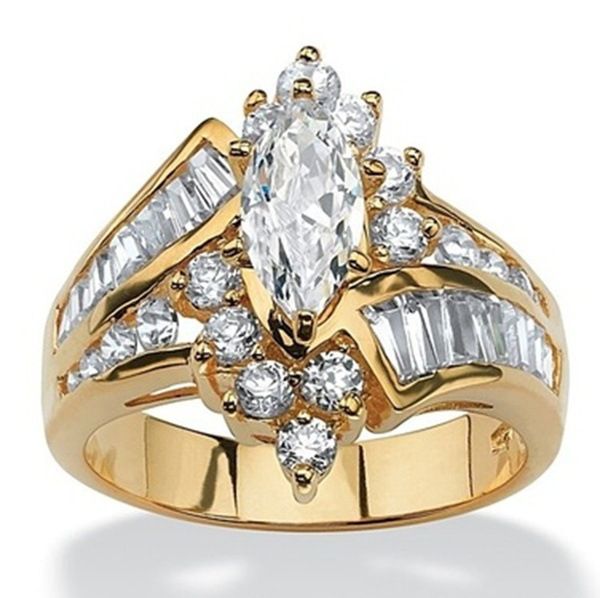 Sanjie Jewelry Irregular Horse Eye Shaped Ladder Square Zircon Men's Ring_ipsvogv.com