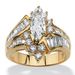 Sanjie Jewelry Irregular Horse Eye Shaped Ladder Square Zircon Men's Ring_ipsvogv.com