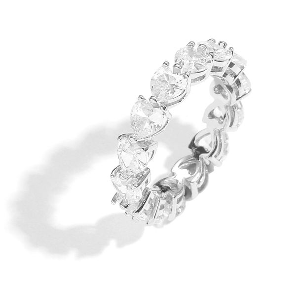 Single Rings New Hip Hop Love Pink Zircon Ring Personality Men And Women's Heart Shaped Ring_ipsvogv.com
