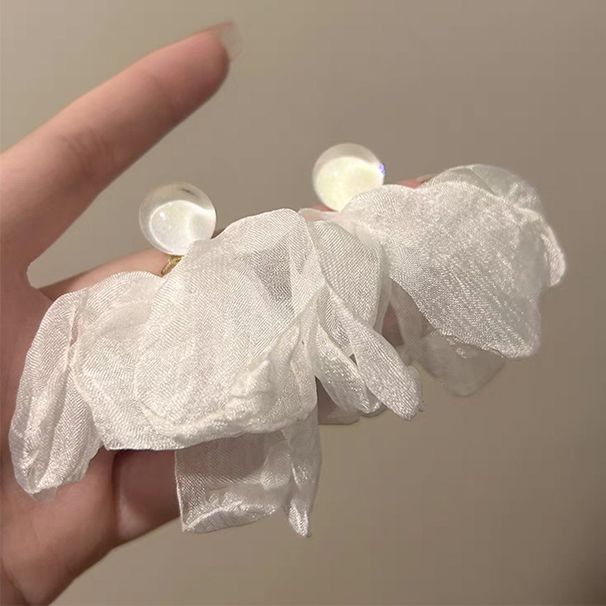 Women’s Jewelry Set Fashion Super Fairy Atmosphere At The Seaside Blue Chiffon Earrings Niche Design Advanced Gentle Temperament Style Earrings_ipsvogv.com