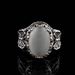 moonstone Inlaid Women's Ring, Creative Butterfly Shaped Pattern Ins Personalized Ring_ipsvogv.com
