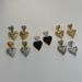 Unisex Fashionable Niche INS Titanium Vintage Large And Small Peach Heart Gold Earrings_ipsvogv.com