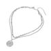 Queen's Head, Necklace, Pendant, Female Silver Plated Round Sign, Korean Version, Personalized, Trendy, Simple, Student_ipsvogv.com