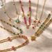 Summer Crystal Beaded Handmade Chain Diy Stainless Steel Necklace Female Retro French Clavicle Chain_ipsvogv.com