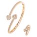 Women's Jewelry Heart Shaped Zircon Bracelet Punk Style Rap Hip Hop Bracelet Jewelry_ipsvogv.com