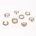 New Alloy Joint Creative Minimalist Pearl Rose Ring Set Of 8 Pieces_ipsvogv.com