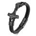 Men's Jewelry Fashion Stainless Steel Braided Leather Rope Bracelet Viking Jewelry_ipsvogv.com