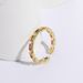 Fashion Rectangle Brass Gold Plated Zircon Open Ring 1 Piece_ipsvogv.com