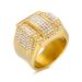 316 Stainless Steel/Titanium Steel Gold-Plated Full Diamond Luxurious Hip-Hop Ring_ipsvogv.com