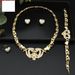 Jewelry set Ladies bride necklace ring earrings bracelet 4-piece set_ipsvogv.com