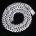 Hip Hop New 12mm Wide Cuban Chain Necklace Zircon Men's Necklace_ipsvogv.com