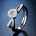 Live streaming light luxury design fashionable diamond inlaid moissanite one carat open zircon ring for women_ipsvogv.com