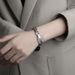 Punk Men's Simple Titanium Steel Three-Dimensional Cut HIPHOP Fashion Personality Cool Couple Bracelet_ipsvogv.com