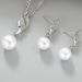 Simple style bride wedding jewelry set temperament fashion pearl diamond twist chain earrings necklace bracelet_ipsvogv.com