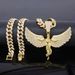 Unisex New Goddess Angel Wings Alloy Pendant Men's Full Diamond Rap Hip Hop Necklace_ipsvogv.com