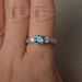 Cao Shi's New Sea Blue Proposal Engagement Jewelry Simple Couple Wedding Ring_ipsvogv.com