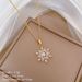 Steel 【 Titanium 】 Pearl Flower Zircon Light Luxury Temperament Gorgeous Full Diamond Necklace Women's Versatile 【 】_ipsvogv.com