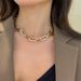 Exaggerated Large Thick Metal Decorative Necklace For Women's Trendy INS Short Collarbone With Sparkling Diamond_ipsvogv.com