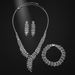Fashion Banquet Jewelry Set Versatile Shiny Claw Chain Rhinestone V-shaped Necklace Earrings Wedding Photography_ipsvogv.com